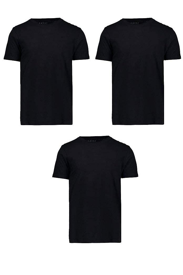 32 DEGREES Cool Men's Tee Shirt Short Sleeve Quick Dry Crew Neck Tee (Large, Black-3pack)